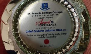 Award of Excellence Plaque